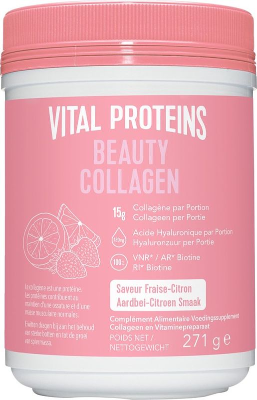 Foto van Vital proteins beauty collageen - aardbei citroen