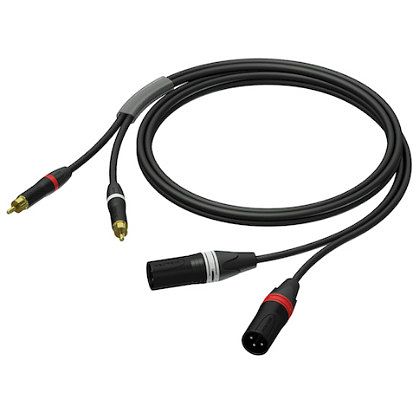 Foto van Procab pra701/1.5 prime verloopkabel 2x rca - 2x xlr-m 1.5 meter