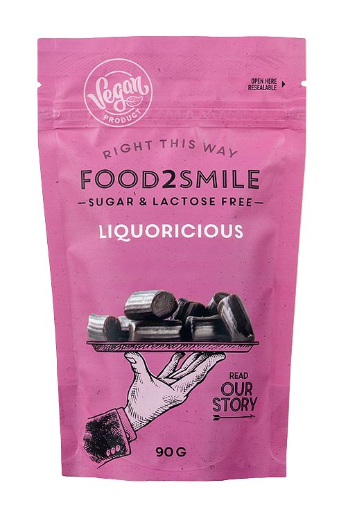 Foto van Food2smile sugar & lactose free liquoricious 90g bij jumbo