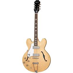 Foto van Epiphone original collection casino lh natural linkshandige semi-akoestische gitaar met premium gigbag