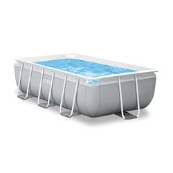 Foto van Intex opzetzwembad met accessoires prism frame 488 x 244 x 107 cm grijs