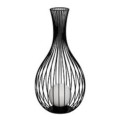 Foto van Eglo fossombrone staande lamp buiten - e27 - 68,5 cm - zwart/wit