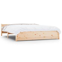 Foto van Vidaxl bedframe massief hout 140x190 cm