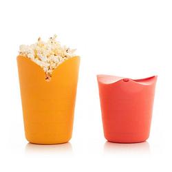 Foto van Inklapbare siliconen popcornpoppers popbox innovagoods (set van 2)