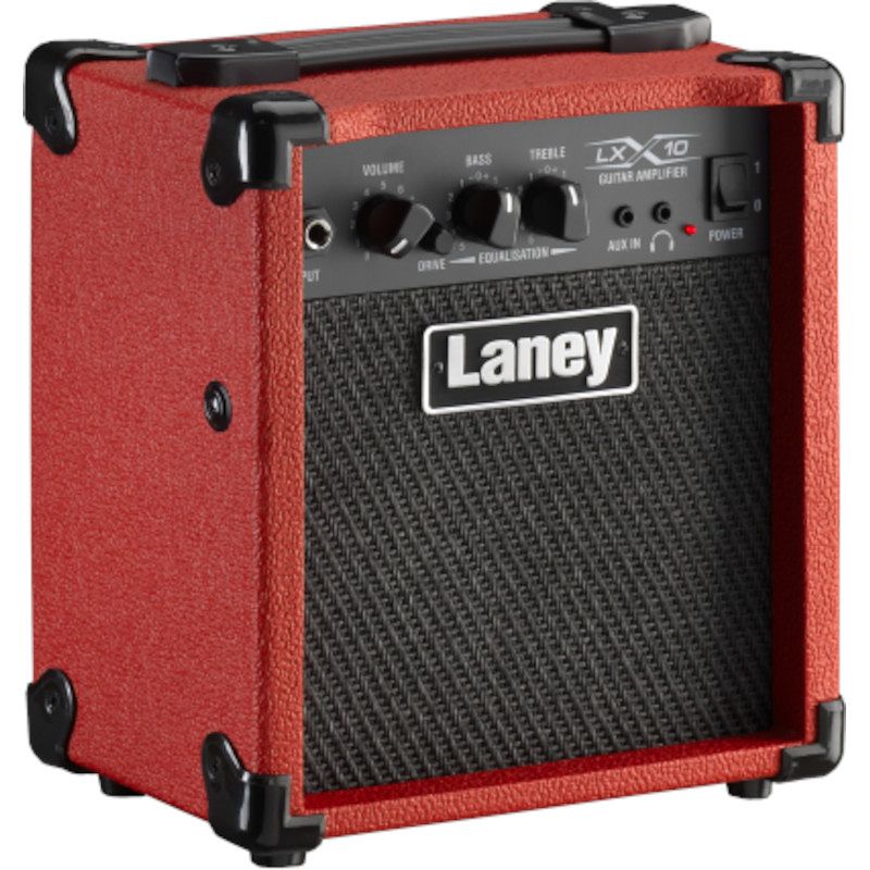 Foto van Laney lx10-red gitaar versterker combo rood