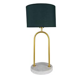 Foto van Haes deco - tafellamp - modern chic - elegante goudkleurige lamp, ø 28x62 cm - metaal - bureaulamp, sfeerlamp