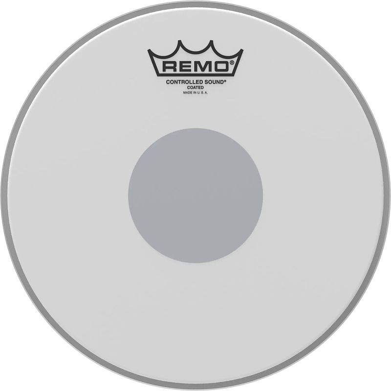 Foto van Remo cs-0110-10 controlled sound coated 10 inch snaredrumvel, black dot