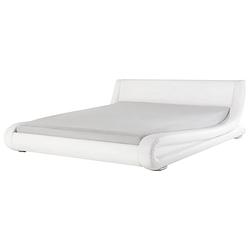 Foto van Beliani avignon - waterbed-wit-leer