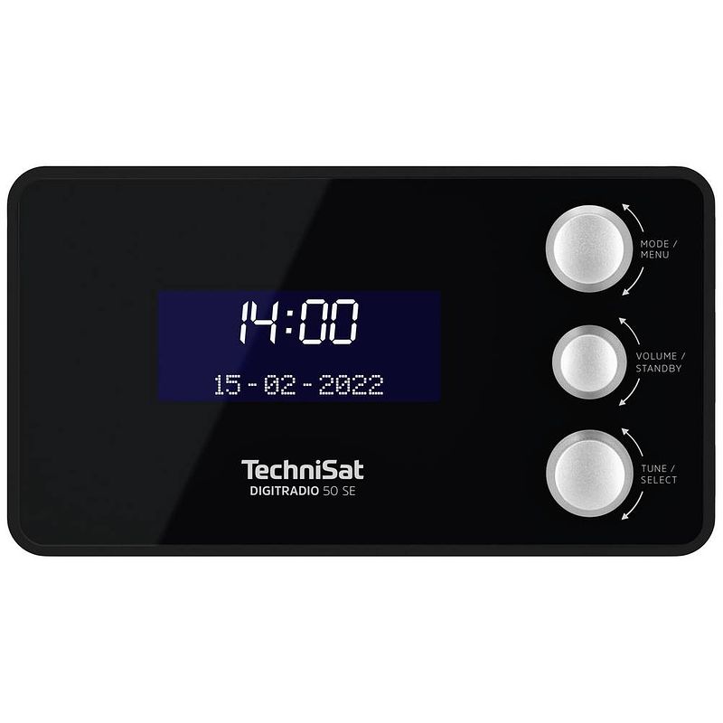 Foto van Technisat digitradio 50 se wekkerradio dab, dab+, vhf (fm) dab+, fm wekfunctie zwart