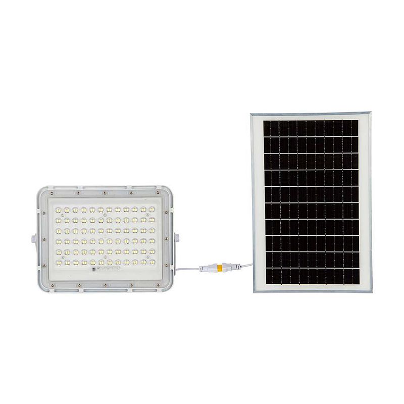 Foto van V-tac vt-120w led solar floodlight - 6400k - 12000mah - 3m kabel -