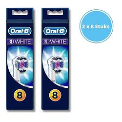 Foto van Oral-b opzetborstels voor elektrische tandenborstel - 3d white - 8 x 2 stuk(s)