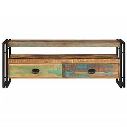 Foto van The living store tv-meubel vintage stijl - gerecycled hout - 120x35x45 cm - handgemaakt