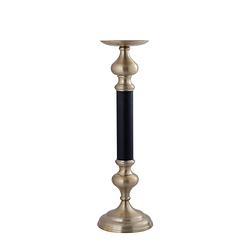 Foto van Ptmd ixen champagne casted alu candle holder m