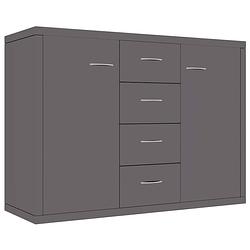 Foto van Vidaxl dressoir 88x30x65 cm spaanplaat hoogglans grijs