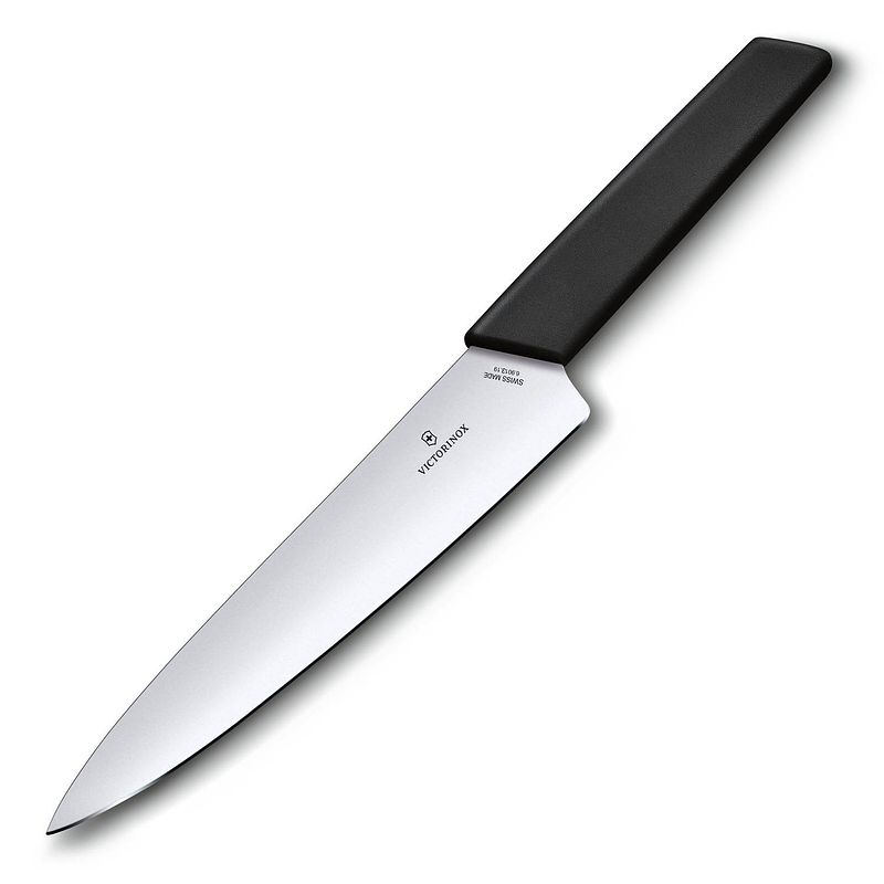 Foto van Victorinox swiss modern vleesmes - 19cm - rvs/pp kunststof - zwart