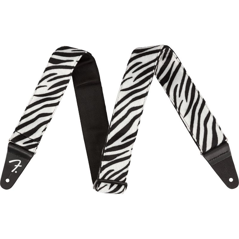 Foto van Fender wild animal print straps zebra gitaarband