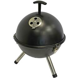 Foto van Compleet pakket: barbecue tafelmodel kogel, ø32cm zwart met houtskool, aanmaakblokjes en grillreiniger