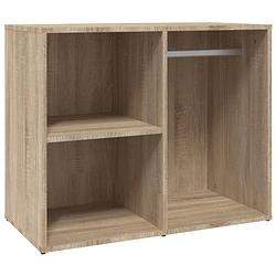 Foto van The living store kledingkast - 80x40x65 cm - sonoma eiken