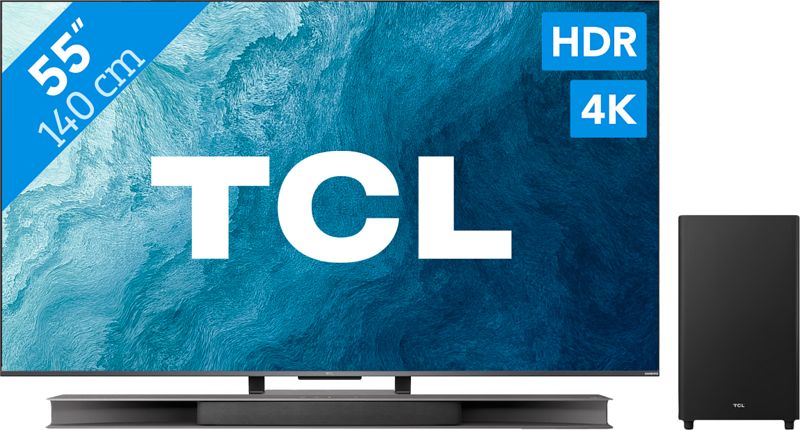 Foto van Tcl qled 55c731 (2022) + soundbar