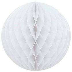 Foto van Kerstboomversiering 1x witte kerstballen van papier 10 cm - kerstbal