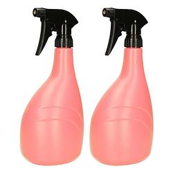 Foto van Plantenspuit/plantensproeier - 2x - 900 ml - lichtroze - plantenspuiten