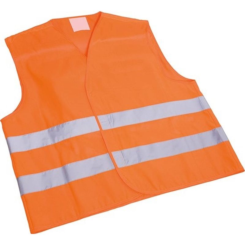 Foto van Veiligheidsvest oranje veilig safety veiligheidshesje bouw verkeer veiligheidsvest voor veiligheidswaarschuwing