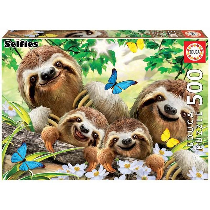 Foto van Educa - puzzel - 500 selfie lazy family