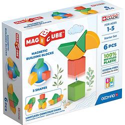Foto van Geomag magicube 3 shapes recycled starter set 6 delig