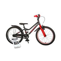 Foto van Volare kinderfiets blaster - 18 inch - zwart/rood - inclusief ways bandenplakset