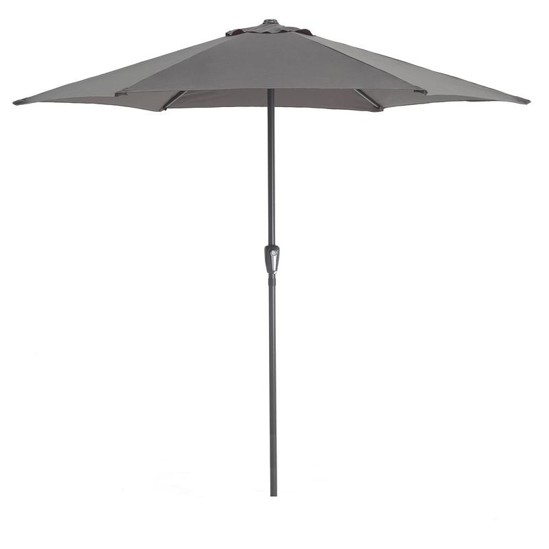 Foto van Acaza stokparasol in aluminium - ronde parasol met 270 cm diameter - grijs