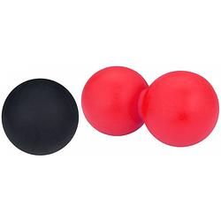 Foto van Avento massageballen set 6,2 cm rood/zwart