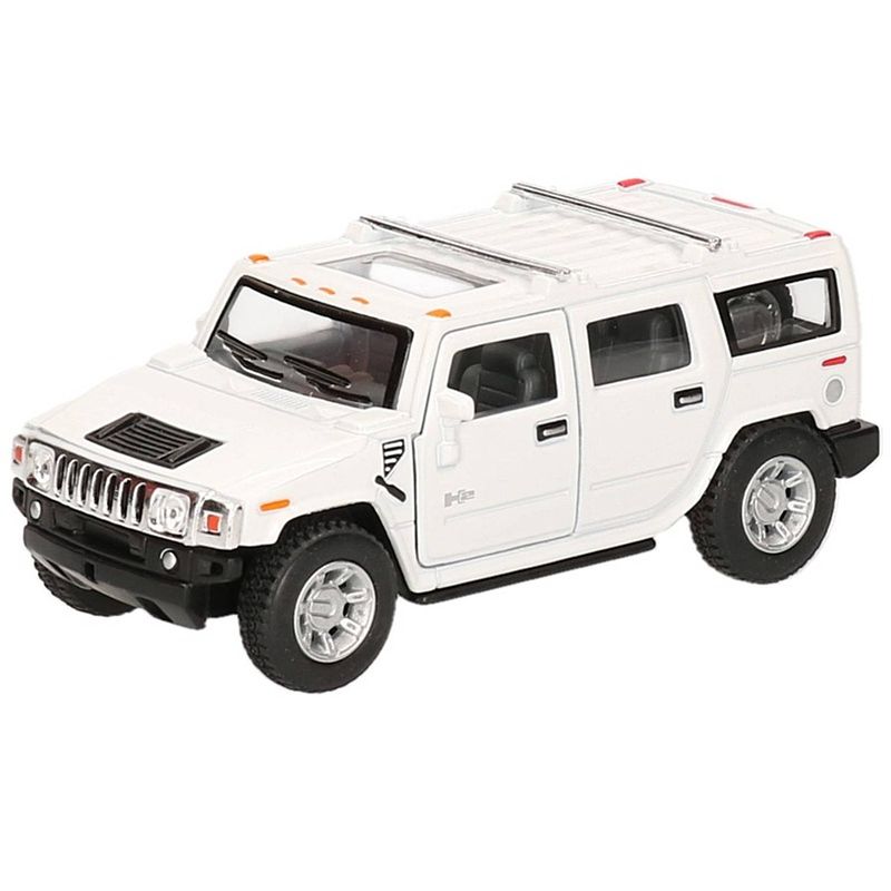 Foto van Schaalmodel hummer h2 suv wit 12,5 cm - speelgoed auto's