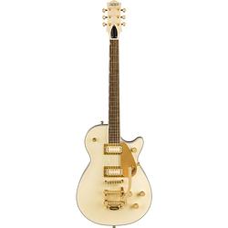 Foto van Gretsch electromatic ltd pristine jet white gold elektrische gitaar