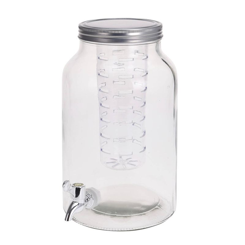 Foto van 4goodz glazen linonadedispenser met kraan en infuser - 4 liter