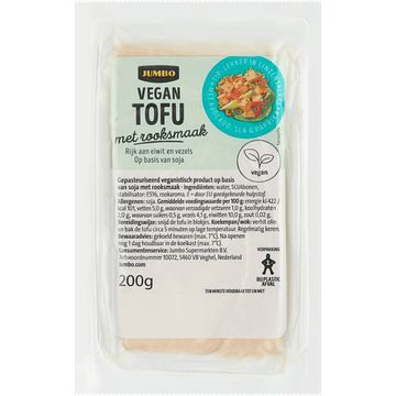 Foto van Jumbo lekker veggie tofu met rooksmaak 100% plantaardig 200g