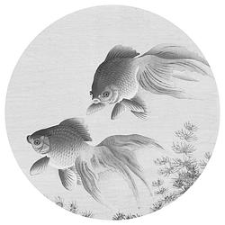 Foto van Wallart behangcirkel two goldfish 142,5 cm