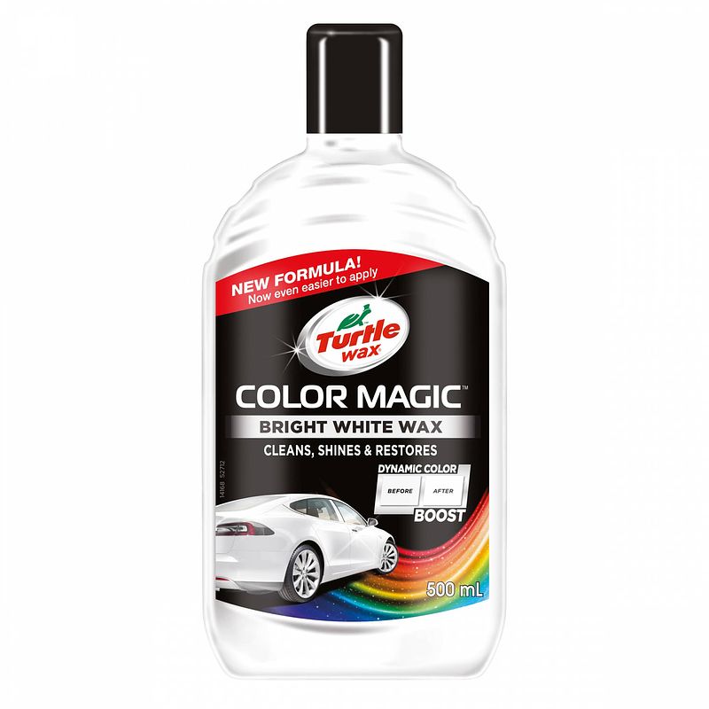 Foto van Turtle wax 52712 color magic bright white kleurwas 500ml