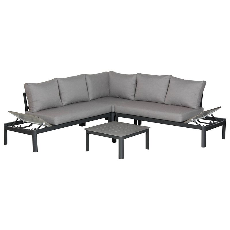 Foto van Sens-line - leroy aluminium loungeset - grijs