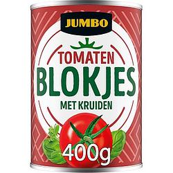 Foto van Jumbo tomatenblokjes met kruiden 400g