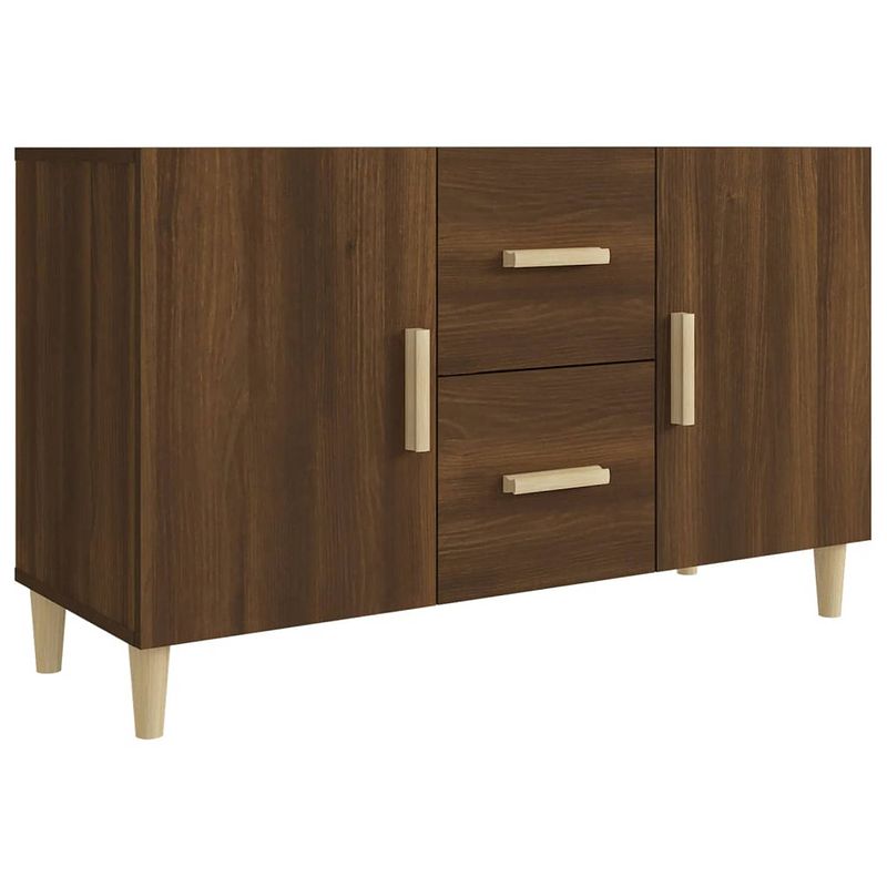 Foto van Vidaxl dressoir 100x36x60 cm bewerkt hout bruineikenkleurig