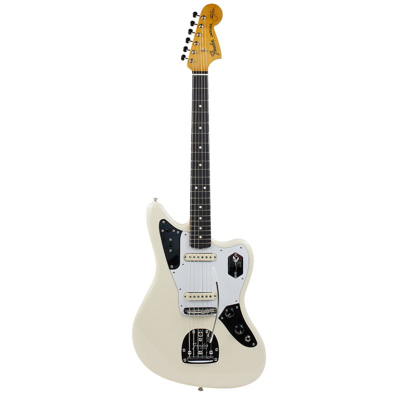 Foto van Fender johnny marr jaguar olympic white rw