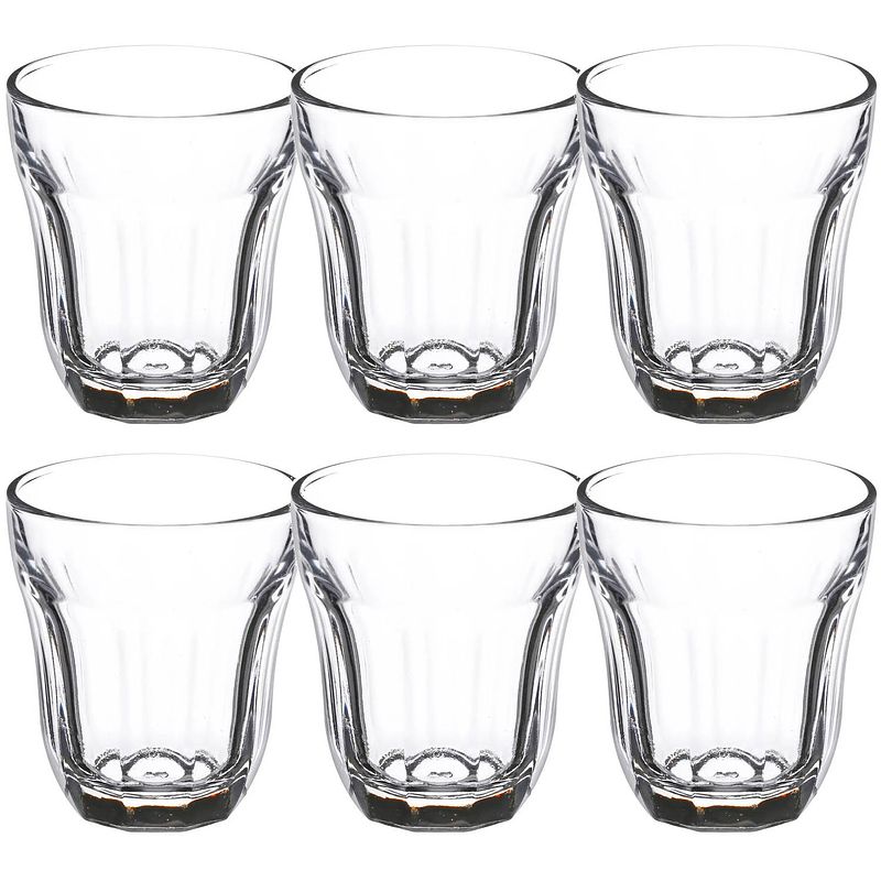 Foto van Set van 6x stuks water/sap glazen enzeau 210 ml van glas - drinkglazen