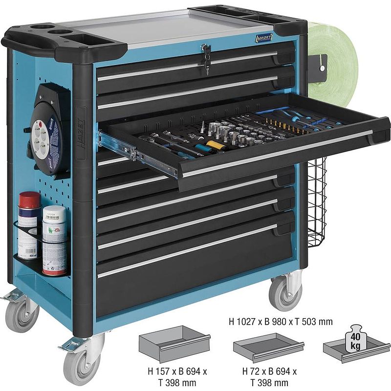 Foto van Hazet 179xl-7 gereedschapswagen