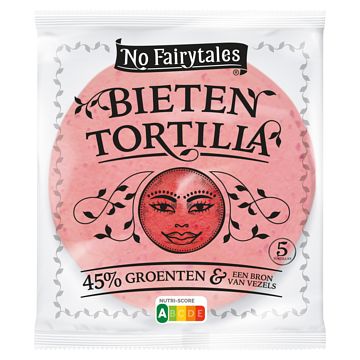 Foto van No fairytales bieten tortilla 5 stuks 200g bij jumbo