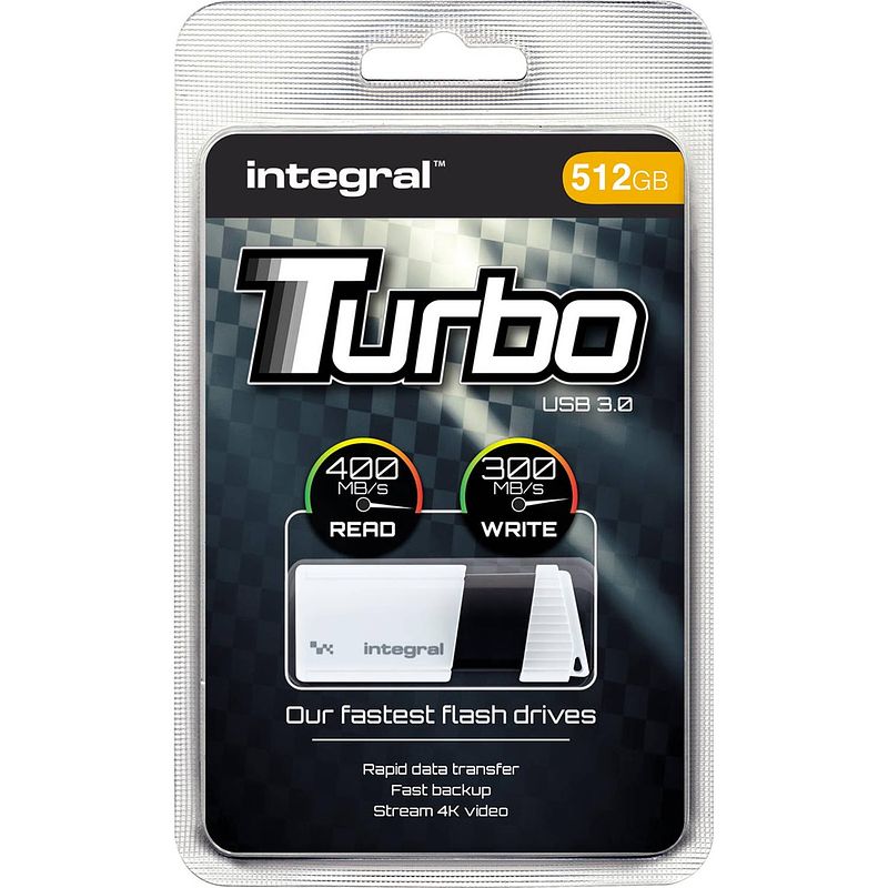 Foto van Integral turbo usb 3.0 stick, 512 gb