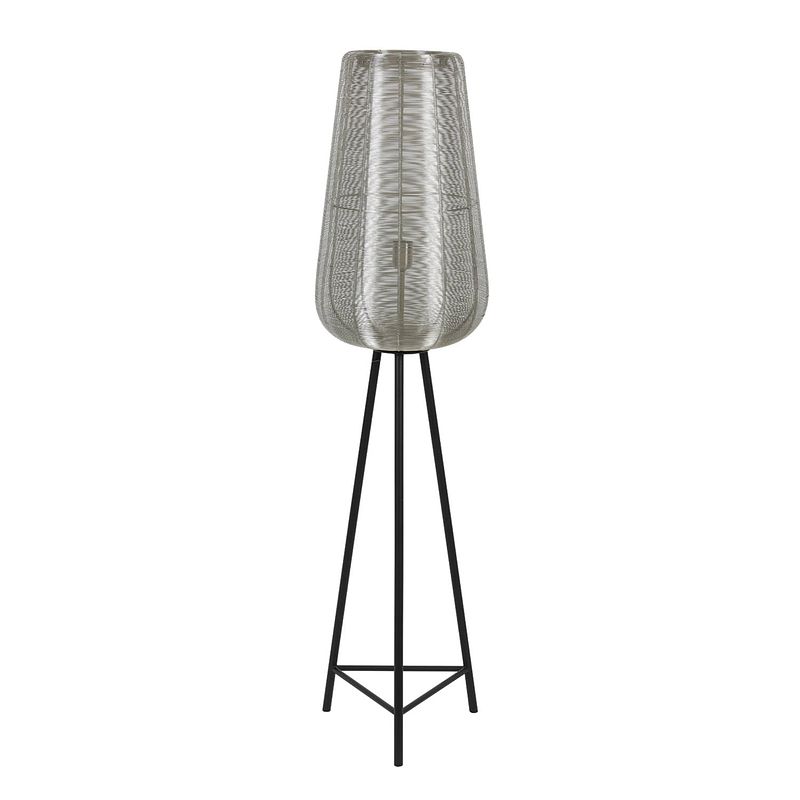 Foto van Light & living - vloerlamp adeta - 37x37x147cm - zilver