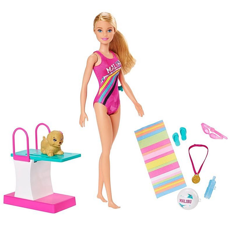 Foto van Barbie dreamhouse adventures swim 'n dive pop 30 cm accessoires