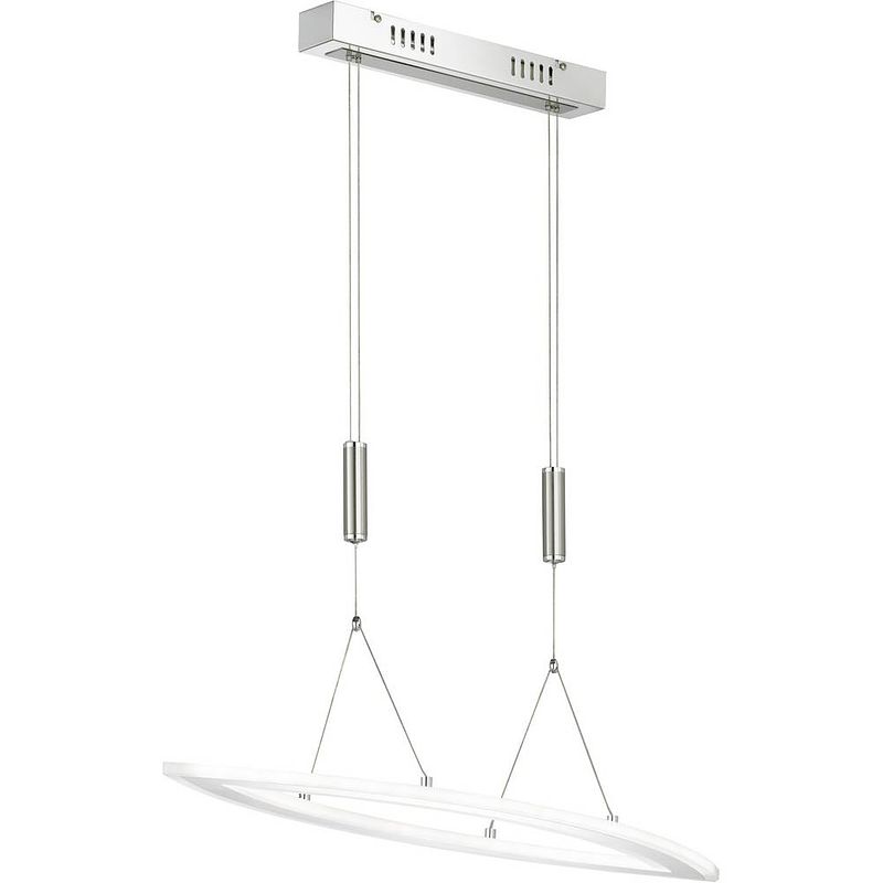 Foto van Action nevil 615401546000 hanglamp 24 w chroom, nikkel (mat)