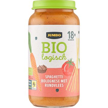 Foto van Jumbo babyvoeding biologisch spaghetti bolognese met rundvlees 18+ maanden 250g