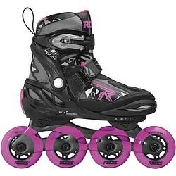 Foto van Roces inlineskates moody girl meisjes zwart/roze maat 36-40